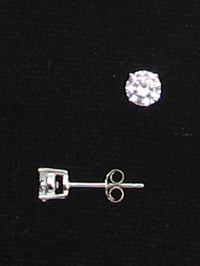 LA ER-056 CZ  5mm Round CZ Earrings