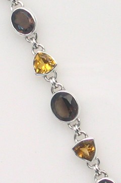 AF BR-122 CI SQ  (Citrine and Smokey Quartz0