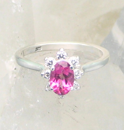 SSJ R-012 PTPZ CZ  (Pink Topaz & CZ) 