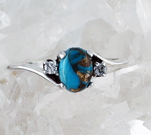 SSJ R-220 CTQ CZ  (Copper Turquoise & CZ)  