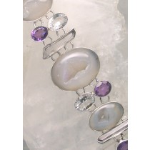 FP BR-001 MLT  (Quartz Druzy, Quartz, Quartz Crystal,  Amethyst)