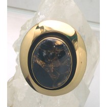 AL R-0006 GOB  (Gold Obsidian Ring)