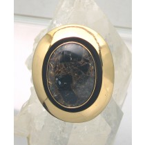 AL R-0007 GOB  (Gold Obsidian Ring)