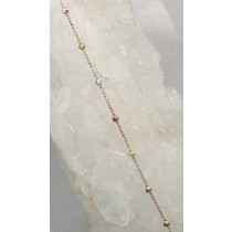 LA N-261 16"  Tricolor Diamond Cut Bead    