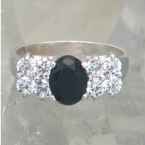 SSJ R-158 OX CZ  (Black Onyx & CZ)  