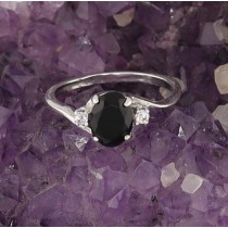 SSJ R-179 OX CZ  (Black Onyx & CZ)