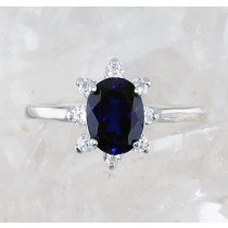 SSJ R-191 LCSA CZ  (Lab Created Sapphire & CZ)   