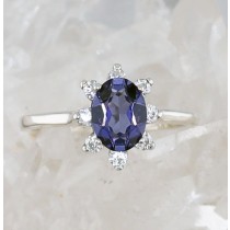 SSJ R-191 SYNTZ CZ  (Synthetic Tanzanite & CZ)  