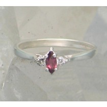 SSJ R-195 RHGA CZ  (Rhodolite Garnet & CZ)  